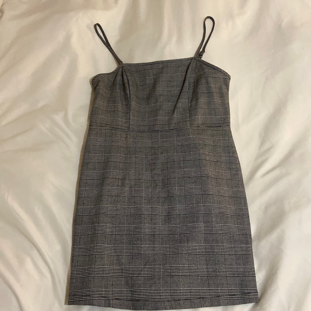 Black and White Plaid Dress